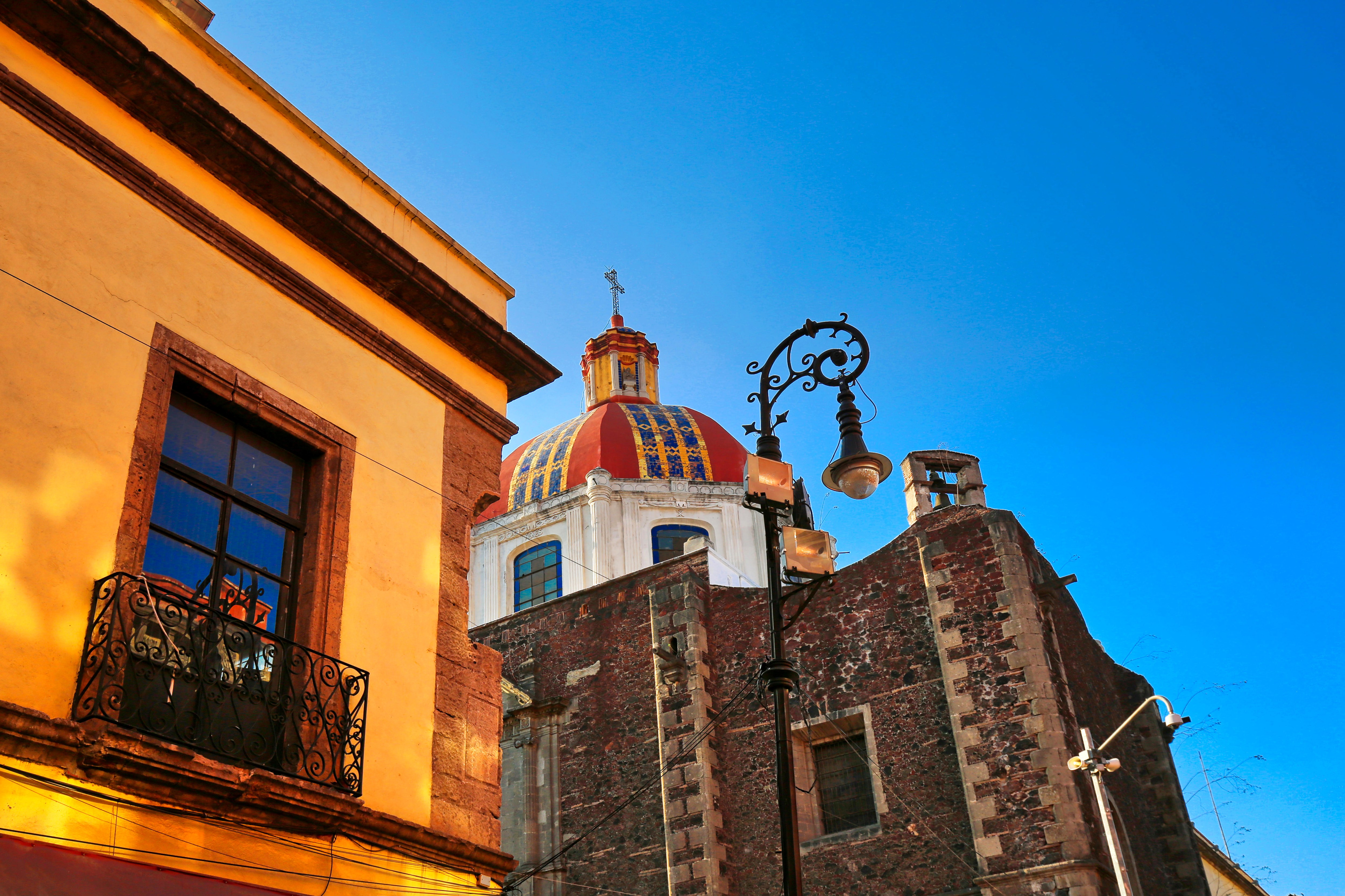 Old buildings in Zocalo Plaza, Mexico City, one of the host cities for the 2026 FIFA World Cup