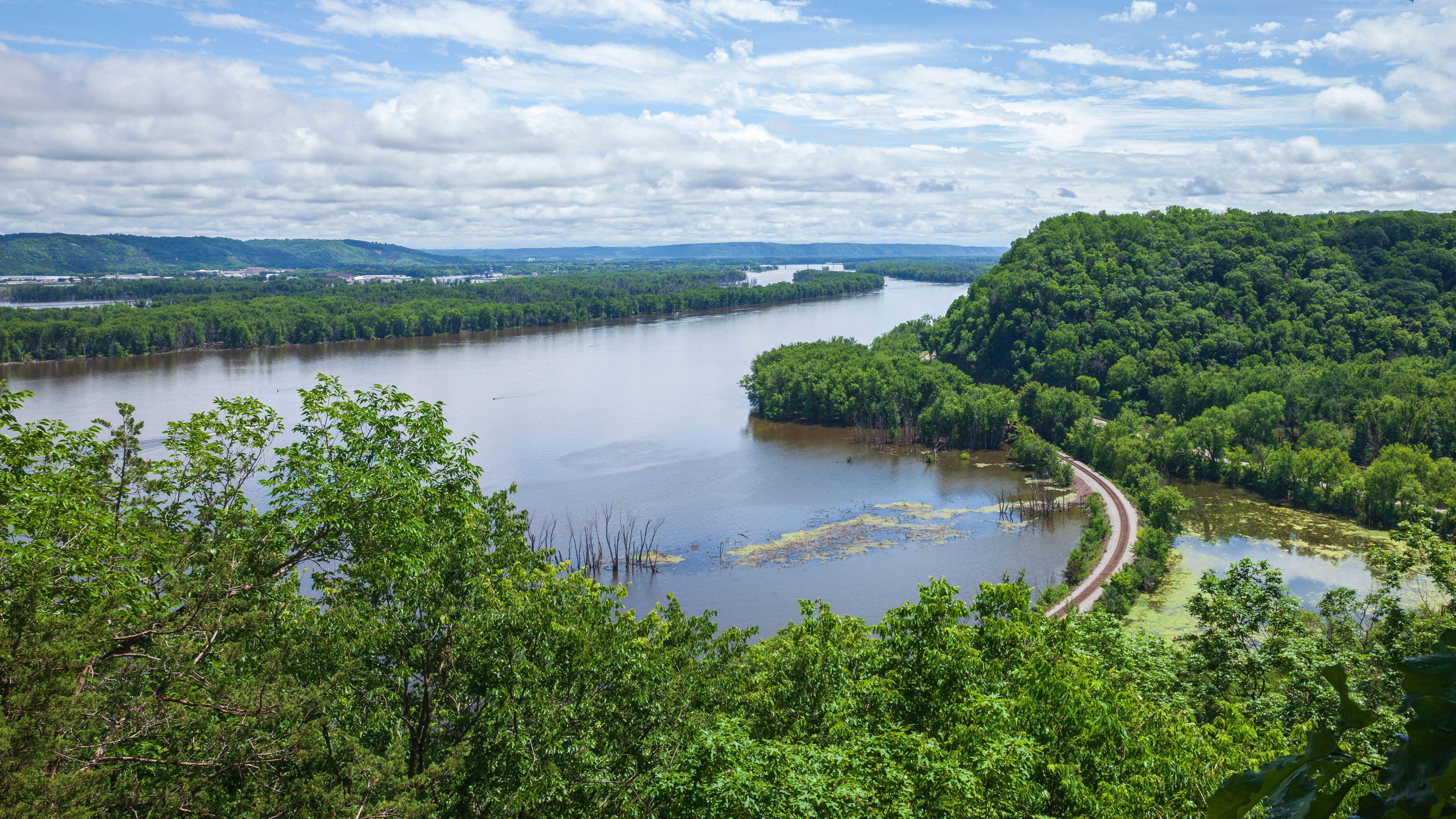 View of the Mississippi River from Effigy Mounds National Monument.