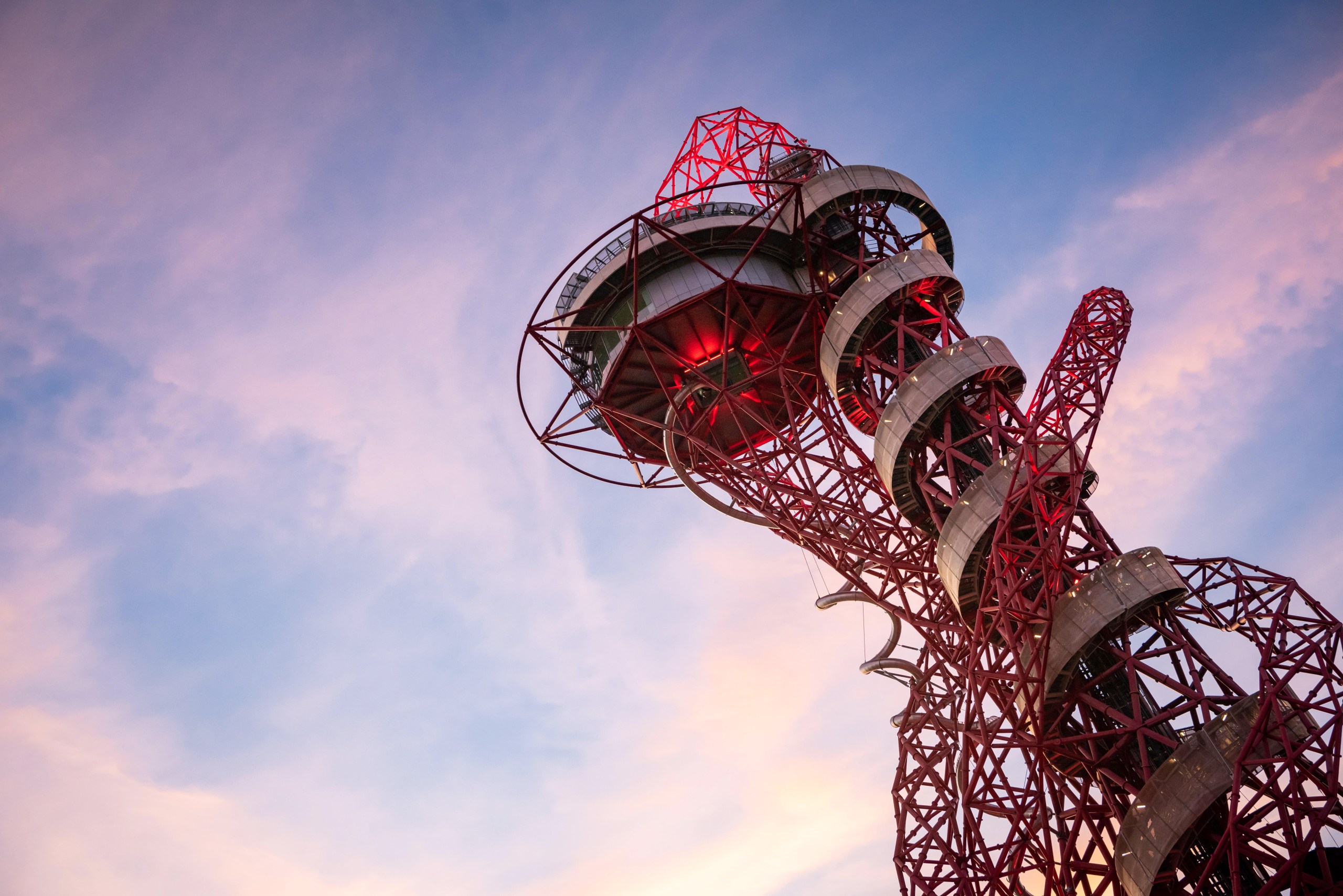 The ArcelorMittal Orbit slide in the Olympic Park