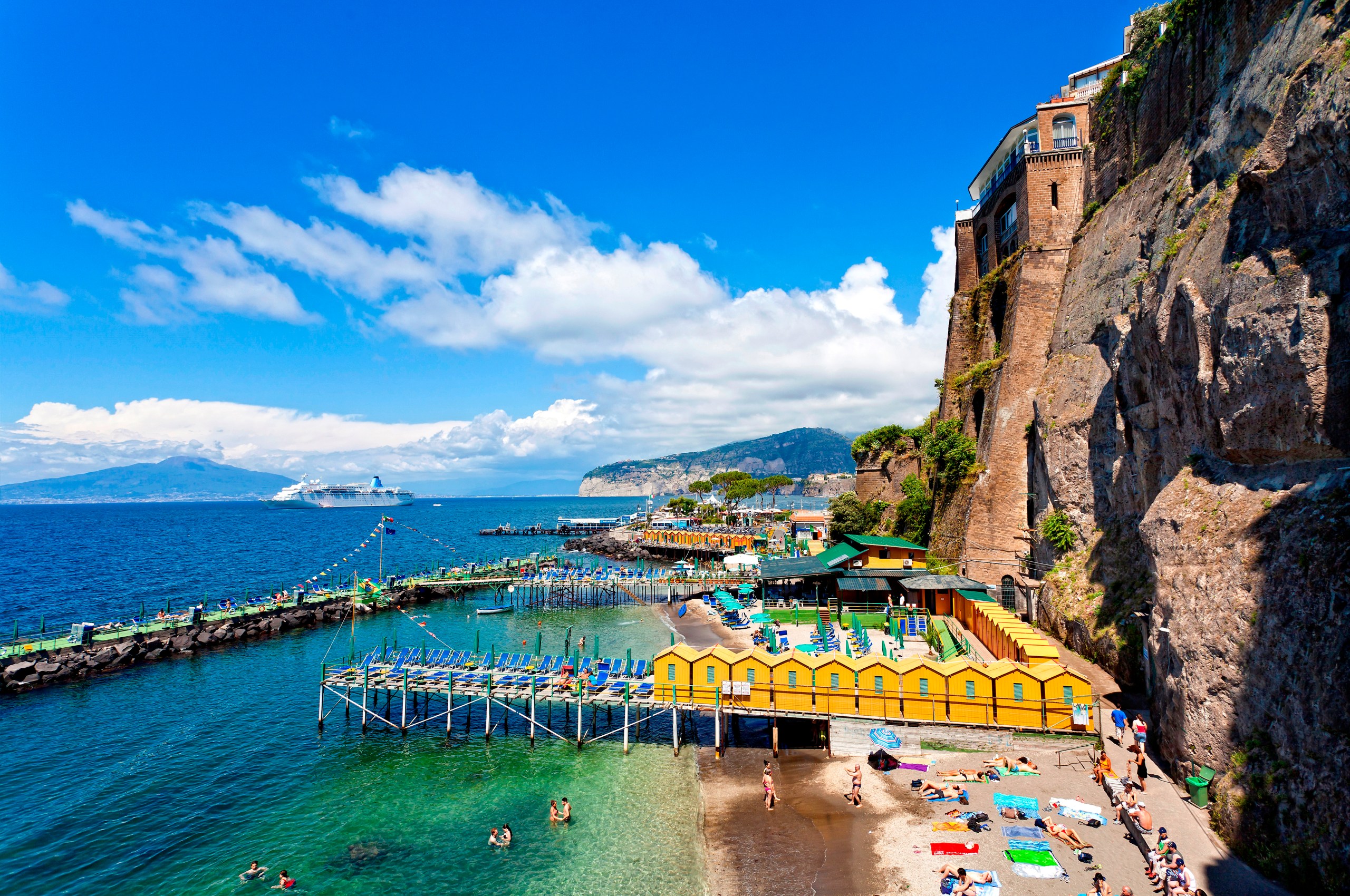 Sorrento is a popular beach holiday destination in Italy