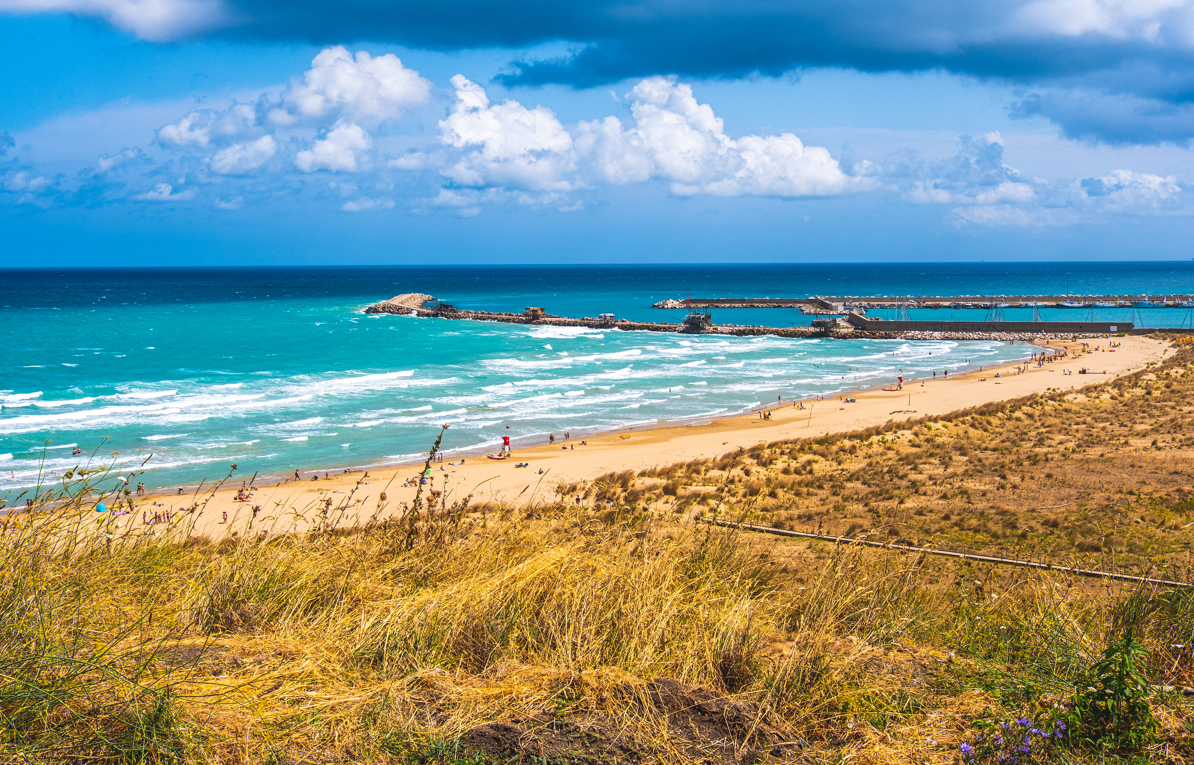 Beach scene in Abruzzo