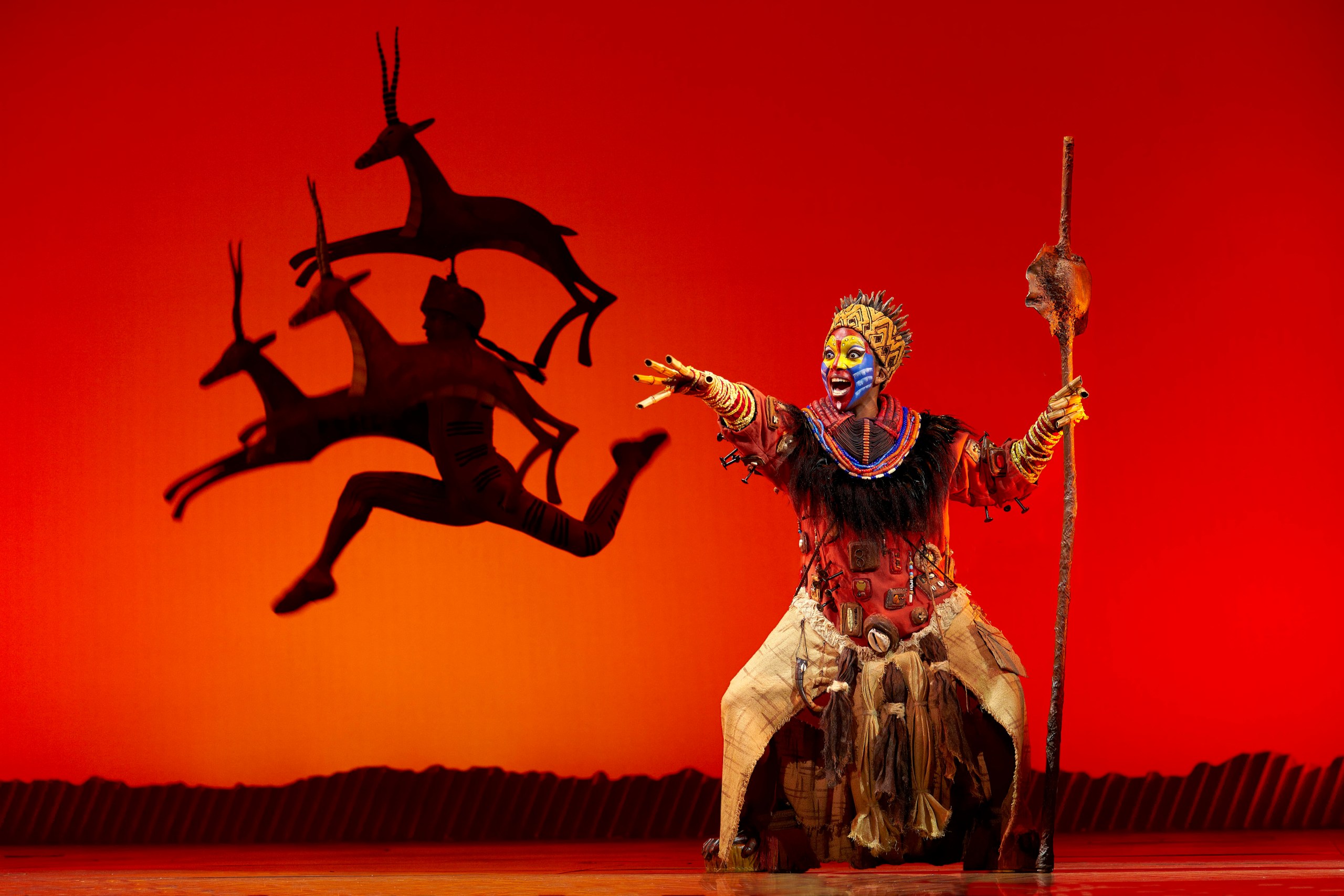 A scene from The Lion King musical, perfect for families