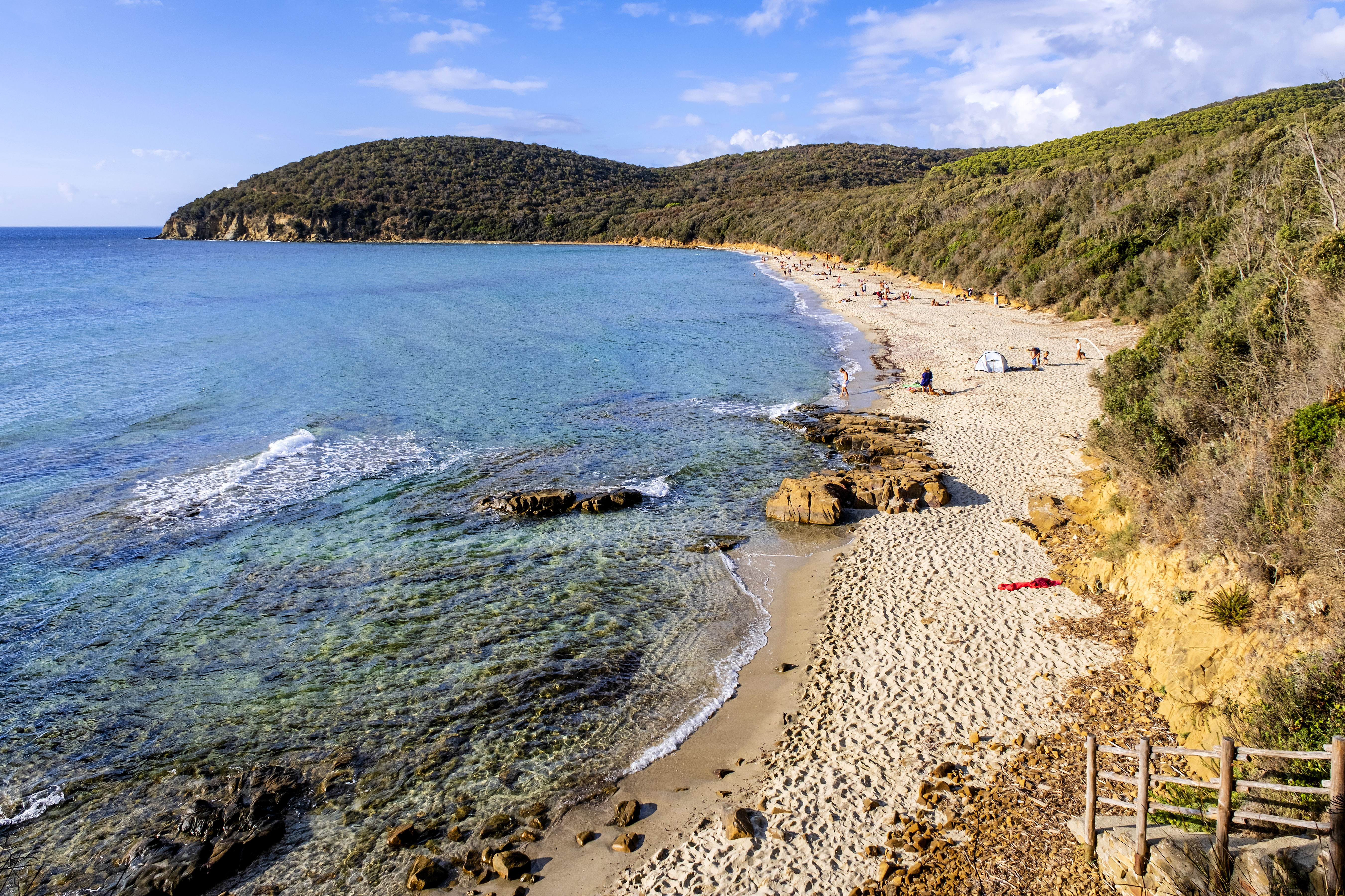 A scenic Maremma beach in Tuscany